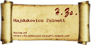 Hajdukovics Zsinett névjegykártya